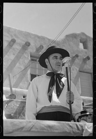 Master of Ceromonies at Taos Fiestas 1940