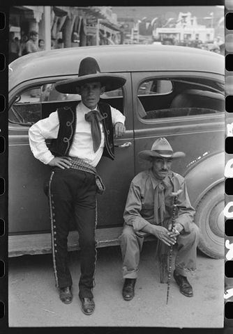 Spanish American Men at Taos Fiestas 1940