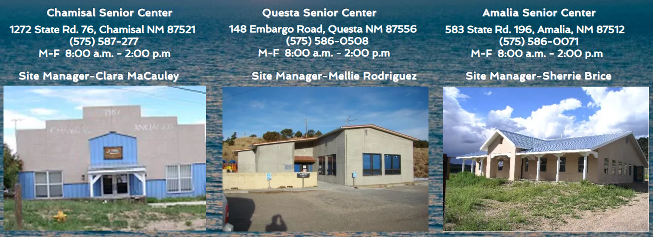 Senior Center strip photo of the three locations